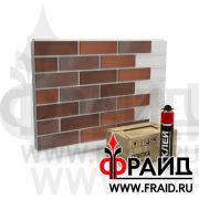 Термопанель Фрайд Комплект ABC-Klinkergruppe Rotbunt Glatt