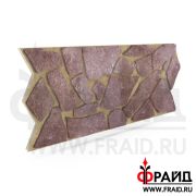 Термопанель Фрайд Премиум уральский Лемезит бордовый плитняк (ровная)