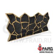 Термопанель Фрайд Премиум уральский Сланец черный плитняк (нижняя)