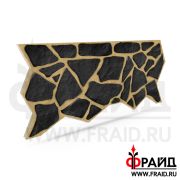 Термопанель Фрайд Премиум уральский Сланец черный плитняк (верхняя)