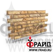 Термопанель Фрайд Премиум псковский Доломит желто-розовый стрелки 6см