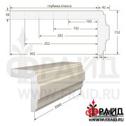 Фрайд Декор - Наличник с откосом - НО-12-152-42-22