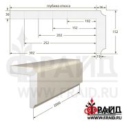 Фрайд Декор - Наличник с откосом - НО-2-152-36-19
